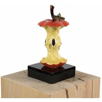 KUNSTLOFT Skulptur, Rot, Gold, Stein, 15x30x15 cm, Dekoration, Skulpturen