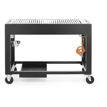 HENDI Gasgrills 10kW, 1260x580x(H)900mm, Edelstahl, Schwarz