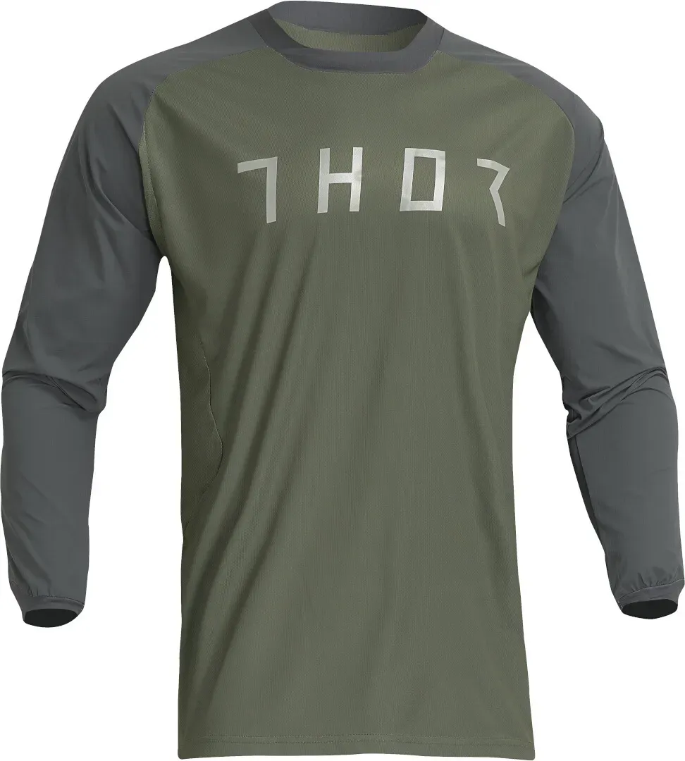 Thor Terrain Motorcross shirt, grijs-groen, XL Voorman