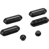 CORNAT Puffersatz für WC-Sitz Aedo Schwarz Kunststoff