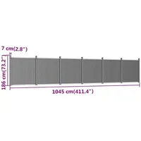 vidaXL Zaunelement Grau 1045x186 cm WPC