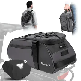 MIVELO 3in1 Gepäckträgertasche NEO reflektierend 9L
