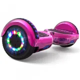 RCB Balance Scooter JD5JD6, 6,5 Zoll Zweimotoren Hoverboard mit LED-Leuchten und Bluetooth rosa