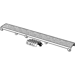 Viega Advantix Rost Visign ER12 100 cm, für Einlegung 737436, Duschabläufe, edelstahl