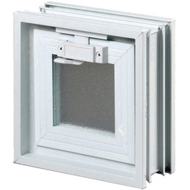 Fuchs Design Glasbaustein-Lüftungsfenster mit Fliegengitter (Passend für: 24er Glasstein