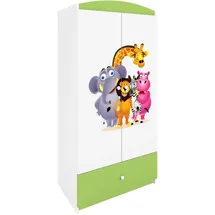 raumhirsch furniture Kinderkleiderschrank 90 x 175 x 52 cm Holzwerkstoff grün