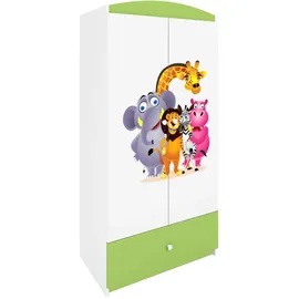 raumhirsch furniture Kinderkleiderschrank 90 x 175 x 52 cm Holzwerkstoff grün