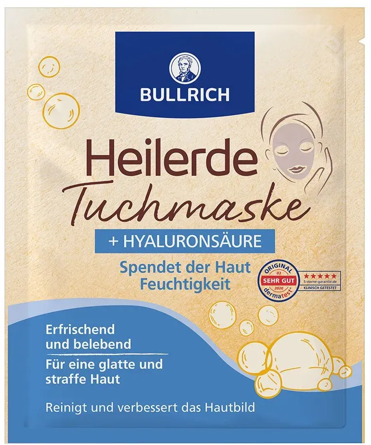 Preisvergleich Produktbild Bullrich Heilerde Tuchmaske+Hyaluronsäure 1 St Gesichtsmaske