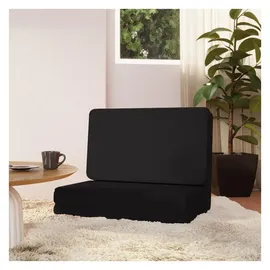 vidaXL Bodenstuhl Faltbar Schwarz Kunstleder
