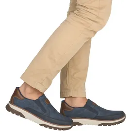 Rieker Slip-Ons Herren Blau/Cognac 42