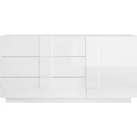 Sideboard INOSIGN "Jupiter" Sideboards Gr. B/H/T: 181 cm x 90 cm x 44 cm, 3, weiß (weiß hochglanz lack) Sideboards Breite 181cm mit 3 Schubkästen