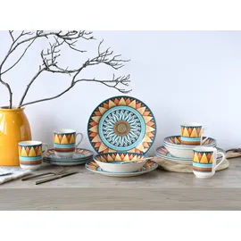 CreaTable Soleil Kombiservice 16-tlg. 4 Personen Sonnenmotiv bunt