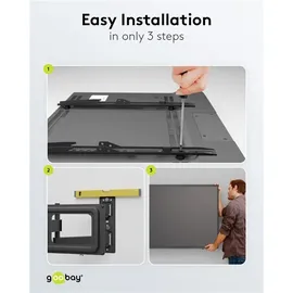goobay TV-Wandhalterung Basic FULLMOTION (L) für Fernseher von 37 70 ​​Schwarz