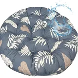 Generisch Rundes Papasansessel Kissen Wasserdicht Sitzkissen Hängesessel Outdoor/Indoor Bodenkissen Kissen für Schwenksessel, Korbsessel Outdoor Gartenmöbel Sitzauflage Auflage(Color 2,60x60cm)