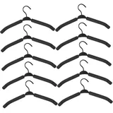 NOLITOY 10Stücke rutschfeste Hosenbügel aus Schwamm Platzsparende Kleiderbügel für Jeans und Röcke für Schlafzimmer und Kleiderschrank