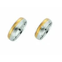 Adelia ́s Partnerring Damen Edelstahl Freundschaftsring, Edelstahlschmuck für Damen silberfarben 52
