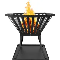 HEAT Outdoor Living Feuerkorb - Feuerschalen für den Garten - Feuerstelle Outdoor & Feuertonne - Feuerkorb für den Garten - 40x40x45cm - Skal Schwarz