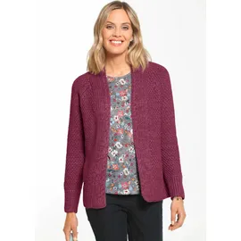 GOLDNER Elegante Grobstrickjacke rot 24