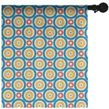 Abakuhaus Gardine schiere Drapierung für Hochzeit Party 2 Panels, Retro Große Kleine Kreise und Punkte blau 274 cm x 220 cm