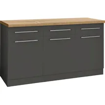 WIHO KÜCHEN Unterschrank Unna 150 x 0 x 0 cm Grau