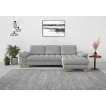 sit&more Ecksofa SIT & MORE "Westham L-Form", silber, B:275cm H:88cm T:172cm, 90% Polyester 10% Polyamid, Sofas, Ecksofa, mit Recamiere, mit oder ohne Bettfunktion, Bettkasten, Füße Eiche