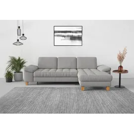 sit&more Ecksofa SIT & MORE "Westham L-Form", silber, B:275cm H:88cm T:172cm, 90% Polyester 10% Polyamid, Sofas, Ecksofa, mit Recamiere, mit oder ohne Bettfunktion, Bettkasten, Füße Eiche