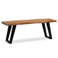 KADIMA DESIGN Sitzbank Akazie Beige 120 x 40 x 45,5 cm