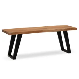 KADIMA DESIGN Garderobenbank 120 x 40 x 45,5 cm Akazie Massivholz / beige