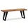 KADIMA DESIGN Garderobenbank 120 x 40 x 45,5 cm Akazie Massivholz / beige