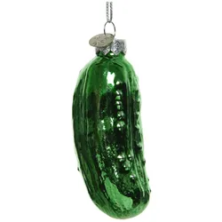 Weihnachtsbaumschmuck Gurke Weihnachtsgurke Anhänger Baumschmuck H: 8,5cm grün