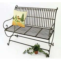 DanDiBo Bank Finca 063 2-Sitzer aus Metall Gartenbank Sitzbank Baumbank 102 cm Braun