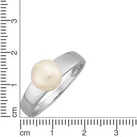 FIRETTI Fingerring Schmuck Geschenk Silber 925 Damenring Ring, mit Muschelkernperle silberfarben|weiß 52