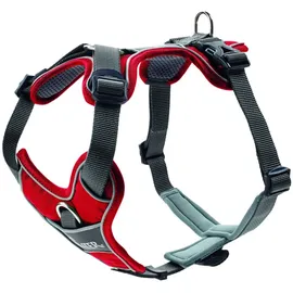 Hunter Divo Hundegeschirr Rot/Grau L
