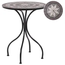 Beliani Gartentisch Ø 60 x 73 cm Schwarz