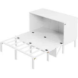 XDOVET Schrankbett 140 x 200 cm Weiß