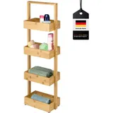 bremermann Standregal,, Braun, Holz, 28x88x16 cm, Badezimmer, Badezimmerregale, Badregale
