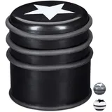 Relaxdays 2 x Türstopper mit Stern, schwarz