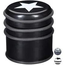 Relaxdays 2 x Türstopper mit Stern, schwarz