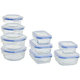 Testrut Frischhaltedose Glas blau 0,32 l 9-teiliges Set