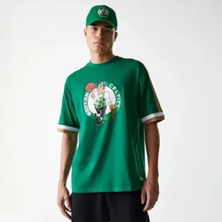 NEW ERA Boston Celtics NBA Panel Oversized T-Shirt dunkelgrün - M