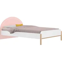 Gami Jugendbett »Einzelbett, Kinderbett, mit LED-Beleuchtung am Kopfteil, 90x200 cm«, Elegantes Design für eine sanfte und feminine Atmosphäre.,