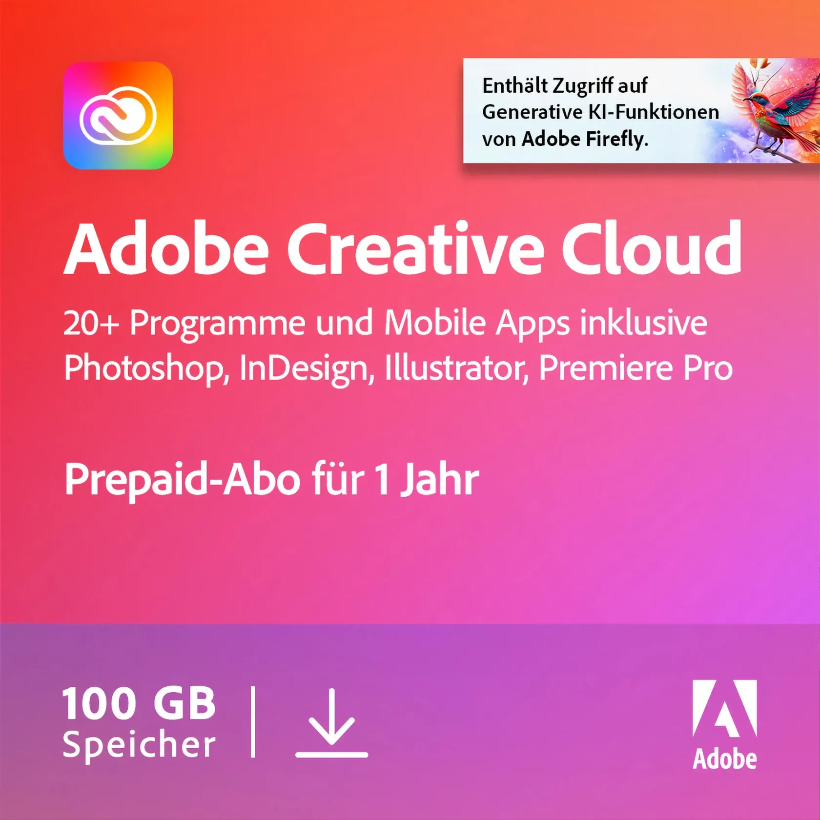 Adobe Creative Cloud Individual Abonnement (alle Apps) 1 Jahr