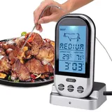 Kabelloses Digitales Fleischthermometer Für Fisch, Fleisch Und Backofen, Wasserdicht, Mit Timer, Für Smoker Und Grill