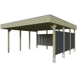 SKANHOLZ Friesland Hybrid Set 13 5,57 x 5,55 m grün inkl. Rück- und Seitenwände
