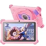 zcobro , Tablet für Kinder mit Hülle, Android Kindertablet 2GB RAM+32GB ROM+256GB Erweiterbar, Wi-Fi, Bluetooth, Type-C, Kindersicherung, Kids Tablet mit Quad Core, Rosa