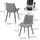 Vicco Esszimmerstuhl Ravlo Polyester grau/schwarz 2er Set