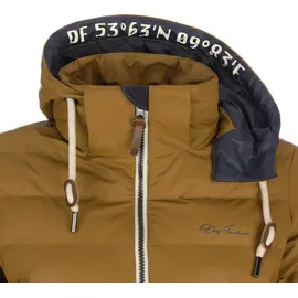 Dry Fashion Damen Polyurethan-Mantel Danzig gesteppt - Outdoor-Jacke wind- und wasserdicht in Zimt Größe 48 - 48