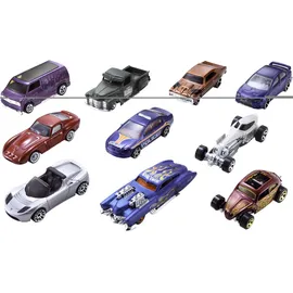 Hot Wheels Set mit 10 Fahrzeugen bunt 1:64