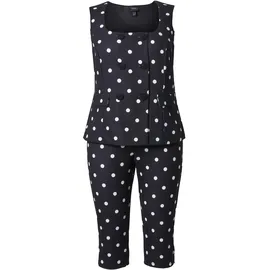 Ulla Popken Jumpsuit schwarz | weiß LxRegular