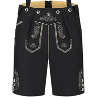 Steigenhöfer Manufaktur Trachtenhose Lukas Softshellhose mit Trägern – Lederhose Herren Stil Tracht Atmungsaktiv - Schnell trocknend - Wasser- und windabweisend schwarz 50